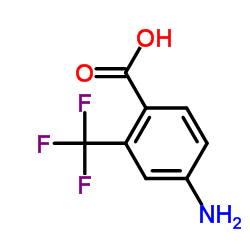 4-氨基-2-(三氟甲基)苯甲酸结构式