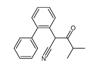 2-biphenyl-2-yl-4-methyl-3-oxo-valeronitrile结构式