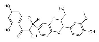 3,5,7-Trihydroxy-2-(2-(4-hydroxy-3-methoxyphenyl)-3-(hydroxymethyl)-2,3-dihydrobenzo[b][1,4]dioxin-6-yl)chroman-4-one Structure