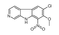 6-chloro-7-methoxy-8-nitro-9H-pyrido[3,4-b]indole结构式