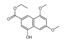 4-羟基-6,8-二甲氧基-2-萘羧酸乙酯结构式