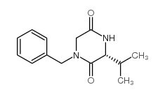 (R)-1-苄基-3-异丙基哌嗪-2,5-二酮结构式