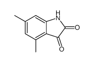 4,6-二甲基吲哚啉-2,3-二酮结构式