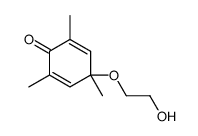 4-(2-hydroxyethoxy)-2,4,6-trimethylcyclohexa-2,5-dien-1-one结构式