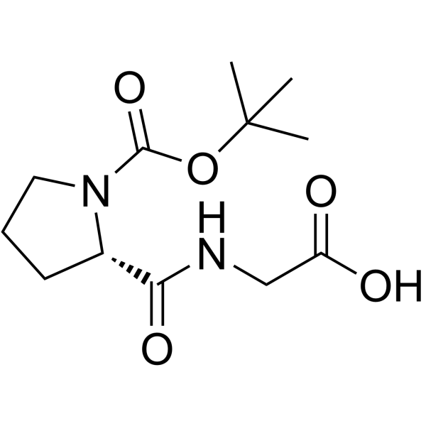 1-[(2-甲基-2-丙基)氧基]羰基-D-脯氨酰甘氨酸结构式