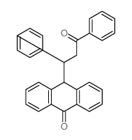 10-(3-oxo-1,3-diphenyl-propyl)-10H-anthracen-9-one Structure