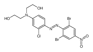 2,2'-({3-Chloro-4-[(2,6-dibromo-4-nitrophenyl)diazenyl]phenyl}imi no)diethanol Structure