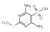 4,6-diamino-2-methylsulfanyl-pyrimidine-5-sulfonic acid structure