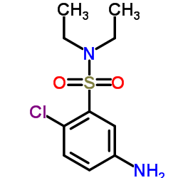 5-氨基-2-氯-N,N-二乙苯-1-磺酰胺结构式