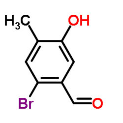 2-溴-5-羟基-4-甲基苯甲醛结构式