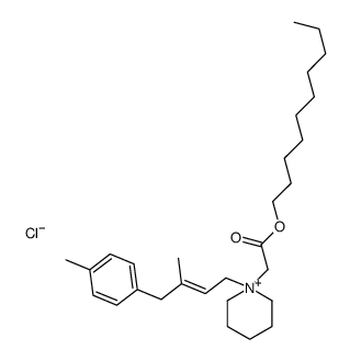 decyl 2-[1-[(E)-3-methyl-4-(4-methylphenyl)but-2-enyl]piperidin-1-ium-1-yl]acetate,chloride结构式