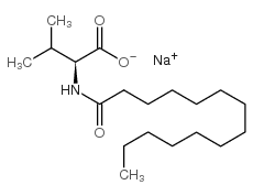 N-十四碳酰基-L-缬氨酸钠结构式