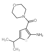 (2-氨基-5-异丙基噻吩-3-基)(吗啉)-甲酮结构式