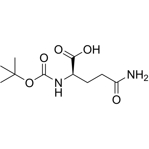 Boc-D-谷氨酰胺结构式