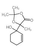5-(1-hydroxy-1-cyclohex-2-enyl)-2,2,5-trimethyl-1,3-dioxolan-4-one结构式