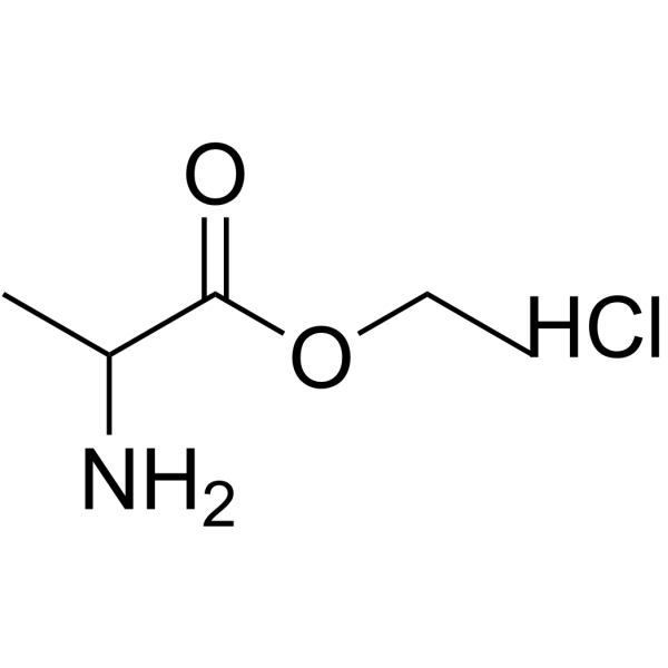 DL-丙氨酸乙酯盐酸盐结构式