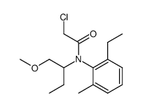 2-Chloro-N-(2-ethyl-6-methyl-phenyl)-N-(1-methoxymethyl-propyl)-acetamide结构式