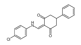 2-[(4-chloroanilino)methylidene]-5-phenylcyclohexane-1,3-dione Structure