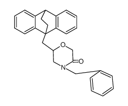 4-benzyl-6-(10H-9,10-ethano-anthracen-9-ylmethyl)-morpholin-3-one结构式