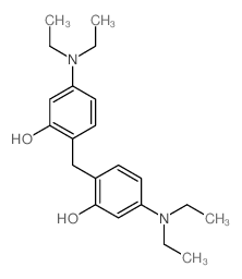 5-diethylamino-2-[(4-diethylamino-2-hydroxy-phenyl)methyl]phenol结构式