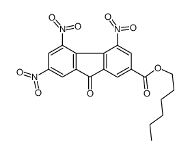 hexyl 4,5,7-trinitro-9-oxofluorene-2-carboxylate Structure
