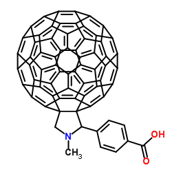 4-(1',5'-Dihydro-1'-methyl-2'H-[5,6]fullereno-C60-Ih-[1,9-c]pyrrol-2'-yl)benzoic acid Structure