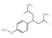 N,N-bis(2-chloropropyl)-4-methoxy-aniline结构式