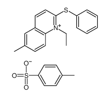 1-ethyl-6-methyl-2-phenylsulfanylquinolin-1-ium,4-methylbenzenesulfonate结构式