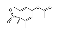 Acetic acid 3,4,5-trimethyl-4-nitro-cyclohexa-2,5-dienyl ester结构式