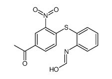2-Nitro-4-acetylphenyl(2-formylaminophenyl) sulfide Structure