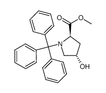 (2R,4S)-methyl 4-hydroxy-1-tritylpyrrolidine-2-carboxylate Structure