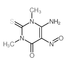 6-amino-1,3-dimethyl-5-nitroso-2-sulfanylidene-pyrimidin-4-one结构式