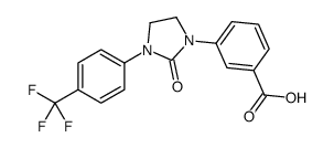 3-[2-oxo-3-[4-(trifluoromethyl)phenyl]imidazolidin-1-yl]benzoic acid Structure