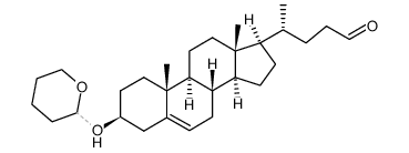 (3β)-3-[(Tetrahydro-2H-pyran-2-yl)oxy]-chol-5-en-24-al结构式