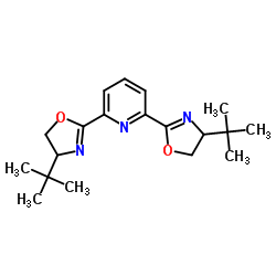 2,6-Bis[4-(2-methyl-2-propanyl)-4,5-dihydro-1,3-oxazol-2-yl]pyridine Structure