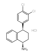 1-NAPHTHALENAMINE, 4-(3,4-DICHLOROPHENYL)-1,2,3,4-TETRAHYDRO-, HYDROCHLORIDE, (1R,4R)- Structure