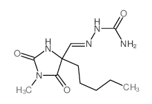 Hydrazinecarboxamide,2-[(1-methyl-2,5-dioxo-4-pentyl-4-imidazolidinyl)methylene]- Structure