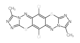 [1,2,4]Triazolo[4,3-b]-1,2,4-triazolo[3',4':2,3][1,3,4]thiadiazino[5,6-g][4,1,2]benzothiadiazine,6,13-dichloro-3,10-dimethyl-结构式