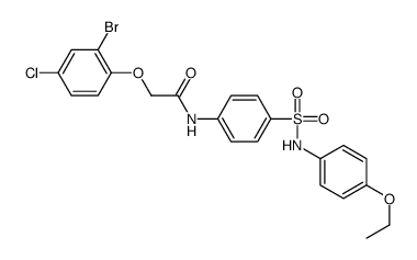 2-(2-bromo-4-chlorophenoxy)-N-[4-[(4-ethoxyphenyl)sulfamoyl]phenyl]acetamide结构式