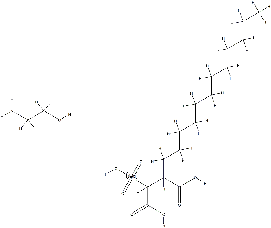 C-dodecyl hydrogen 2-sulphosuccinate, compound with 2-aminoethanol (1:1) Structure