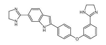 6-(4,5-dihydro-1H-imidazol-2-yl)-2-[4-[3-(4,5-dihydro-1H-imidazol-2-yl)phenoxy]phenyl]-1H-indole Structure