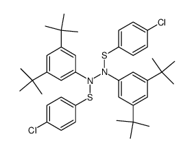 N,N'-Bis(3,5-di-tert-butylphenyl)-N,N'-bis[(4-chlorophenyl)thio]hydrazine Structure