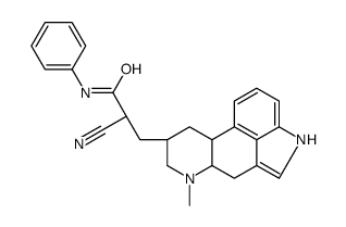 alpha-Cyano-6-methyl-N-phenylergoline-8-beta-propanamide structure