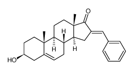 3-Hydroxy-16-(phenylmethylene)androst-5-en-17-one Structure