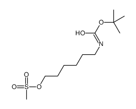 6-(tert-butoxycarbonylamino)hexyl methanesulfonate结构式