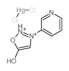dichloromercury,3-pyridin-1-ium-3-yl-2H-oxadiazol-3-ium-5-one Structure
