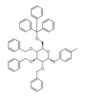 p-tolyl-2,3,4-tri-O-benzyl-6-O-trityl-1-thio-β-D-glucopyranoside结构式