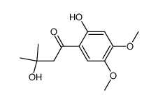 1-(2'-hydroxy-4',5'-dimethoxyphenyl)-3-hydroxy-3-methyl-butan-1-one结构式