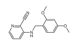 3-[(2,4-dimethoxybenzyl)amino]pyridine-2-carbonitrile结构式