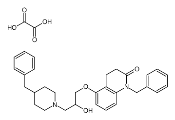 1-benzyl-5-[3-(4-benzylpiperidin-1-yl)-2-hydroxypropoxy]-3,4-dihydroquinolin-2-one,oxalic acid Structure